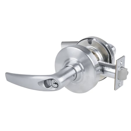 Grade 1 Storeroom Lock, Athens Lever, Schlage FSIC Prep With Core, Satin Chrome Finish, Non-Handed